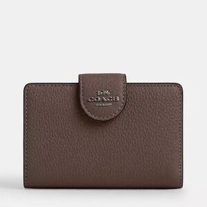 Coach Medium Corner Zip Wallet-Dark Stone